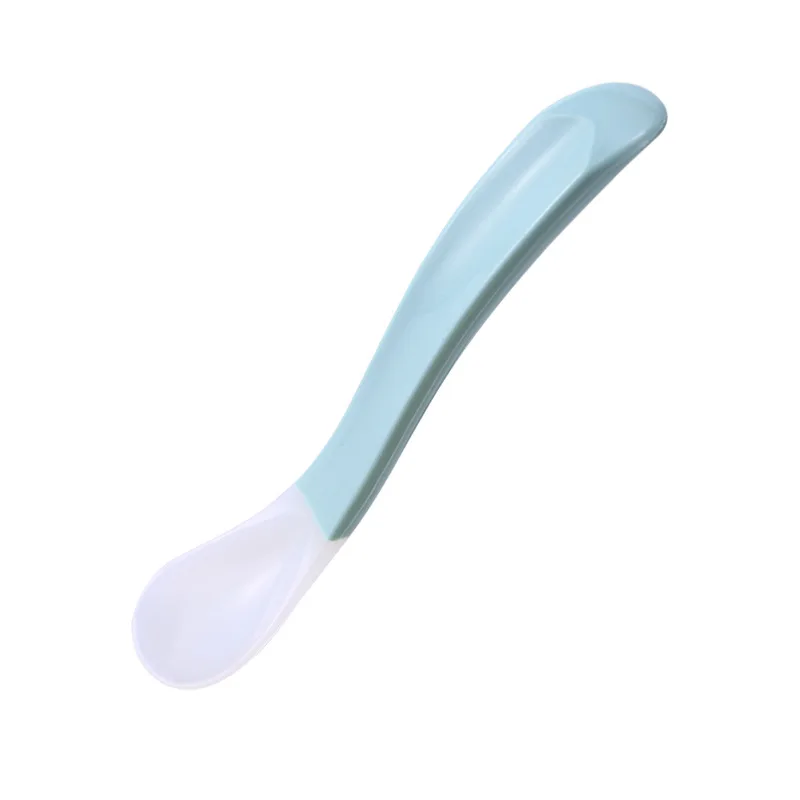 Healthy Baby Spoons Soft-Tip First Stage Silicon Feeding Training Spoons Travel Case for Infant Baby Easy Clean