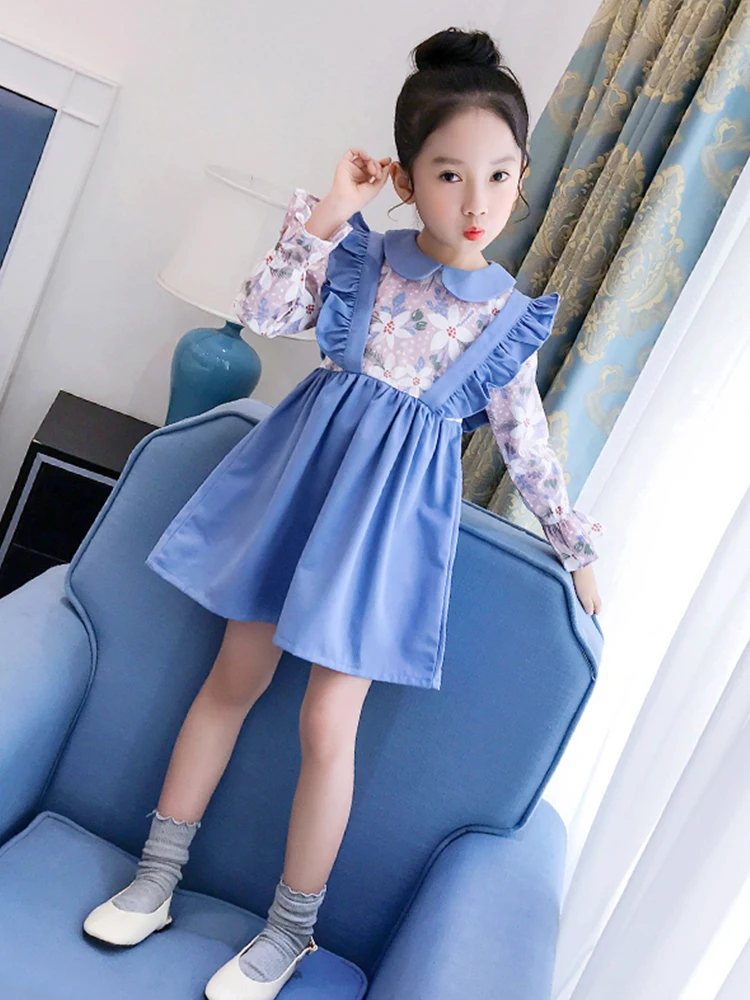 

2019 Autumn Girl Dresses Long Sleeve Princess Dress Up Costume For Kids Birthday Party Dressess Back To School Dress 10 12 13 14