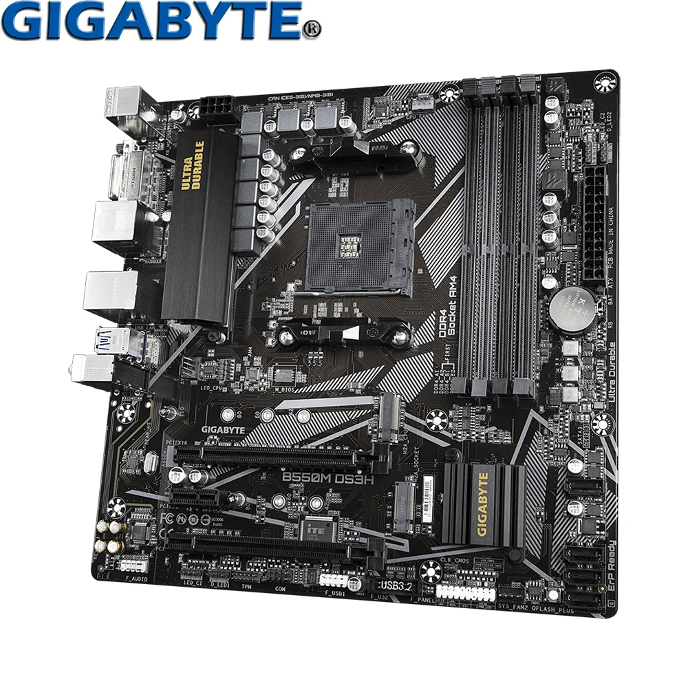 New Gigabyte B550M-DS3H For AMD Ryzen Socket AM4