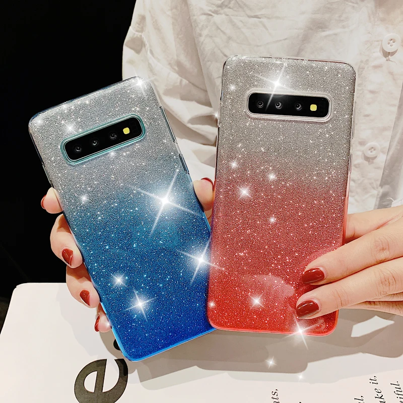 Блестящий Мягкий чехол для Samsung Galaxy S10 S10e Note10 Pro A10 A10S A20 A20E A20S A30 A40 A50 S A70 A6 A7 A8 A9 J8 J6 J4