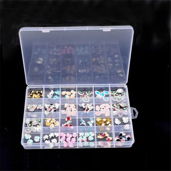 

24 Grids Plastic Storage Box Clear Plastic Organizer Bead Case for Supplies Jewelry Earring Charms Jewelry Packaging
