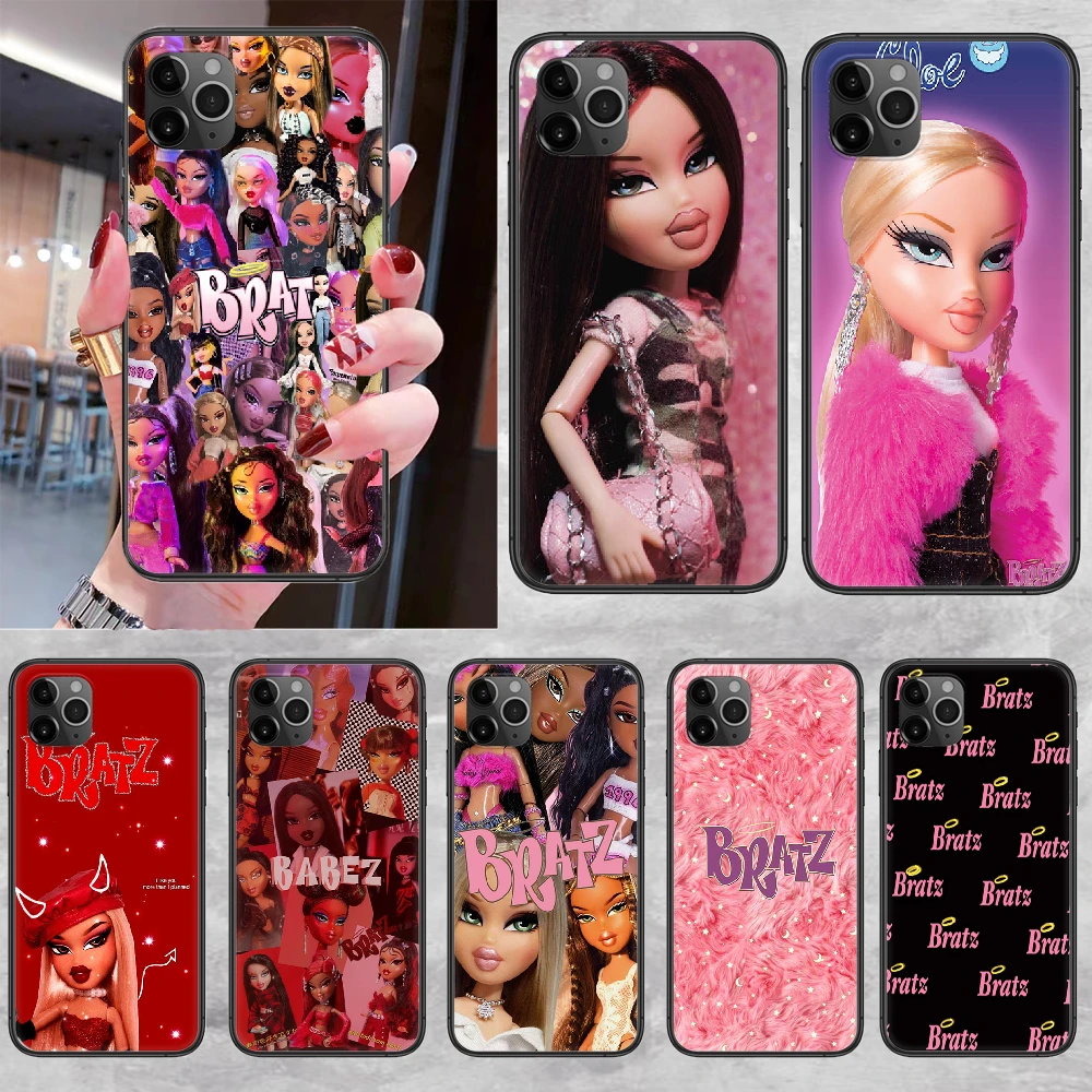 phone cases for iphone 8 Fashion Doll Bratz Phone Case Cover Hull For iphone 5 5s se 2 6 6s 7 8 12 mini plus X XS XR 11 PRO MAX black fashion bumper tpu iphone 6s phone case
