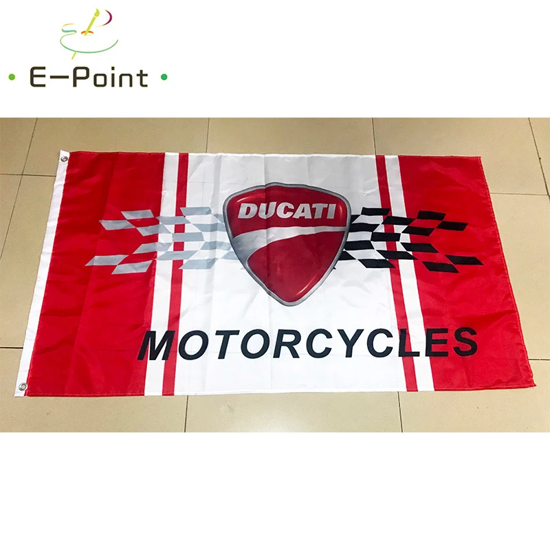 Флаг для итальянских мотоциклов Ducati размер 2 фута * 3 (60*90 см) 5 футов (90*150