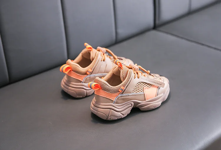Spring Kids Sport Sneakers Baby Girls Mesh Casual Sneakers Children Chunky Sneakers Boys Slip On Brand Running Shoes Trainers