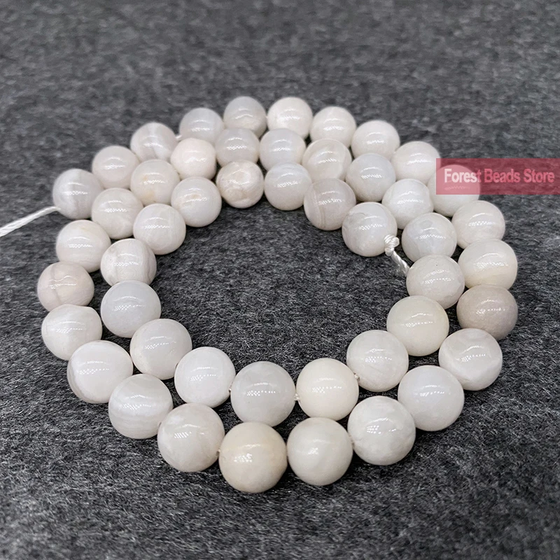 Круглые бусины Crazy Agates из натурального камня белого цвета нитка 15 дюймов 4 6 8 10 12 14
