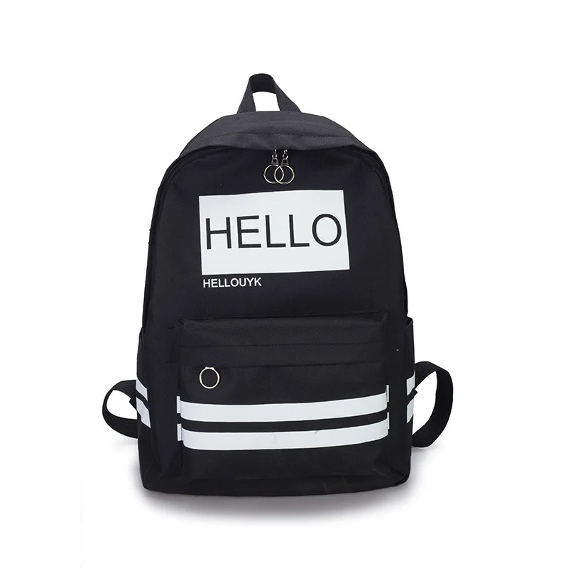 

Canvas Primary School Student's School Bag Outdoor Travel Shoulder Lettered Backpack Advertising Printed Bag