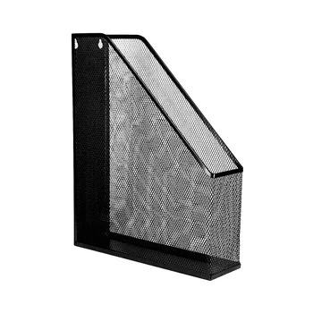 

Black Metal Mesh Magazine File Holder Desk Book Organizer Document Rack Office Accessary Organize papers files For office home