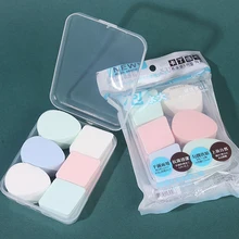 6 шт. губка для макияжа, яичная основа, консилер для лица, косметическая пудра, блендер, инструменты для смешивания губки, аксессуары, подставка, держатель, коробка