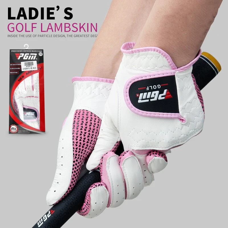 1 Pair Golf Gloves Womens Sheepskin Outdoor Sports Gloves Left Hand And