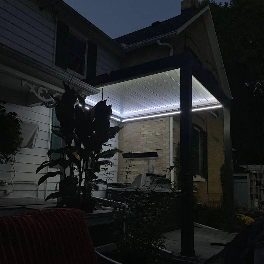Factory Outdoor Manual/Motorized Gazebo Canopy Aluminium Awning Garden Louvre Roof Waterproof Pergola
