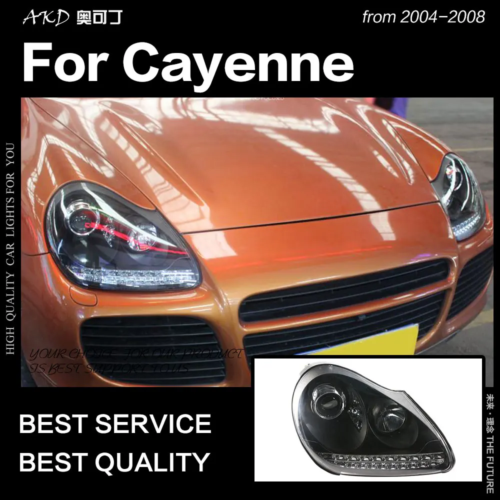 

AKD Car Styling for Porsche Cayenne Headlights 2004-2008 Cayenne LED Headlight DRL High Low Beam Xenon Head Lamp Accessories