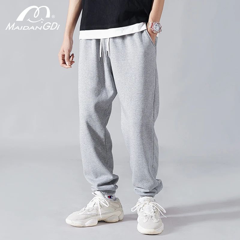 

MAIDANGDI 2020 New Sports pants men's thin loose leggings drawstring-breasted casual long gray fashionable basketball joggers