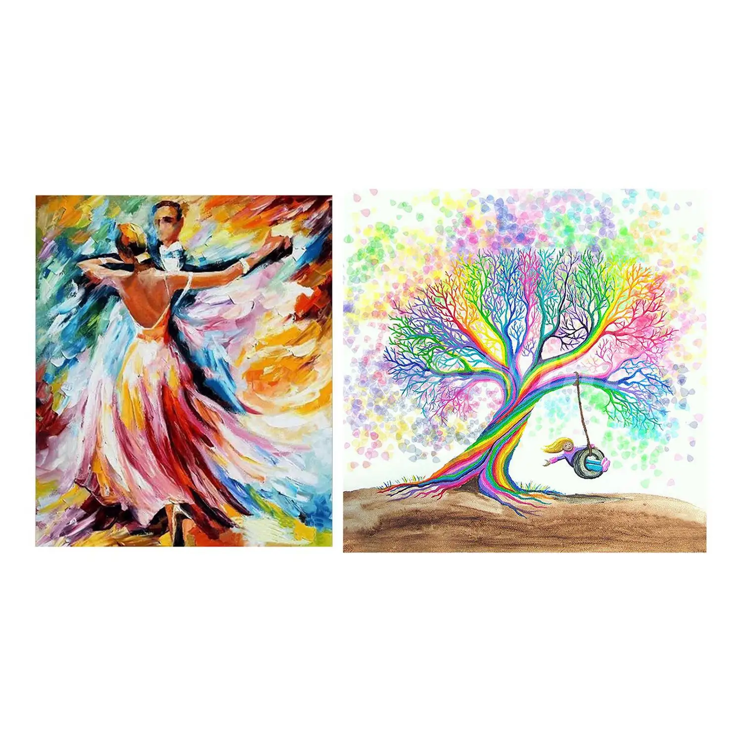 Drill DIY 5D Embroidery Diamond Sticker Cross Stitch &amp Full Diy Painting &quotPainted Swing Tree&quot | Дом и сад