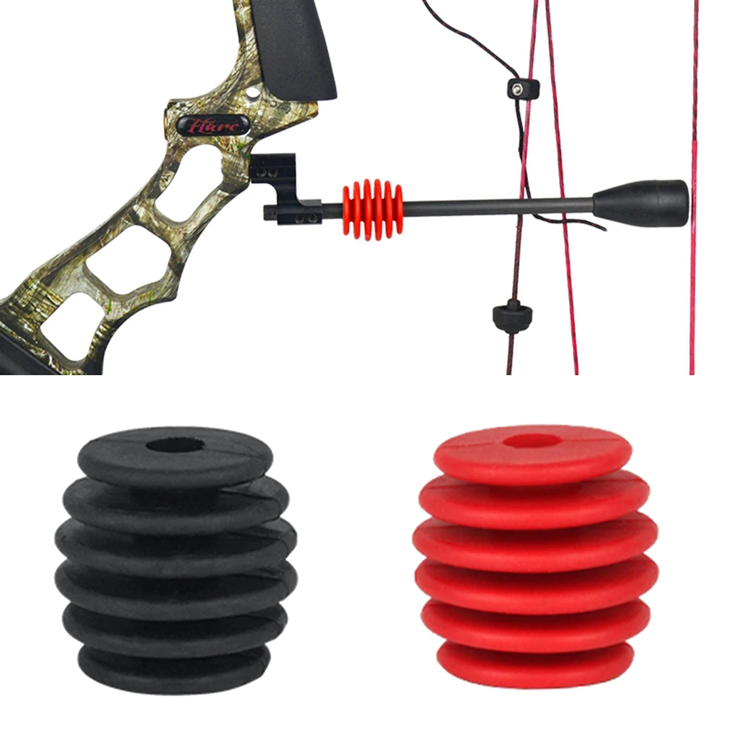 2x Rubber Compound Bow String Decelerator Archery Stabilizer Suppressor
