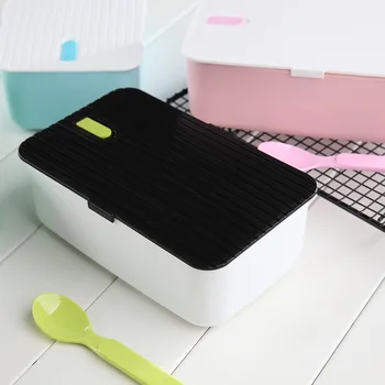 

Japanese Style with Classic Microwave Container Plastic Lunch Box Lunch Box Fruit Container Shatter-resistant Easy to Cleaning