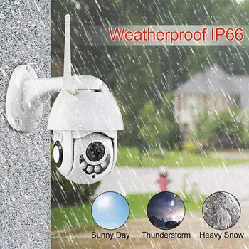

PTZ WiFi IP Security Camera HD 1080P Wireless CCTV Dome Camera, Night Vision and Motion Detection for Home & Outdoor