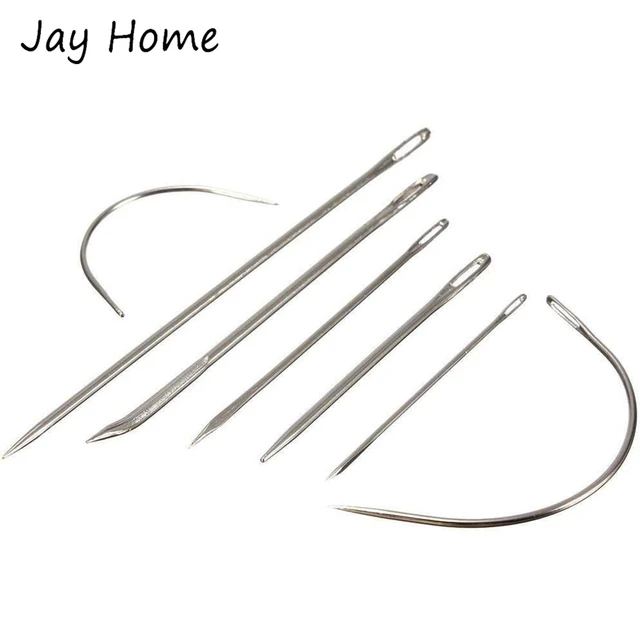 7Pcs Heavy Duty Hand Sewing Needles Multifunctional Curved Needles Carpet  Leather Canvas Repair Tools Weaving Knitting Needles - AliExpress