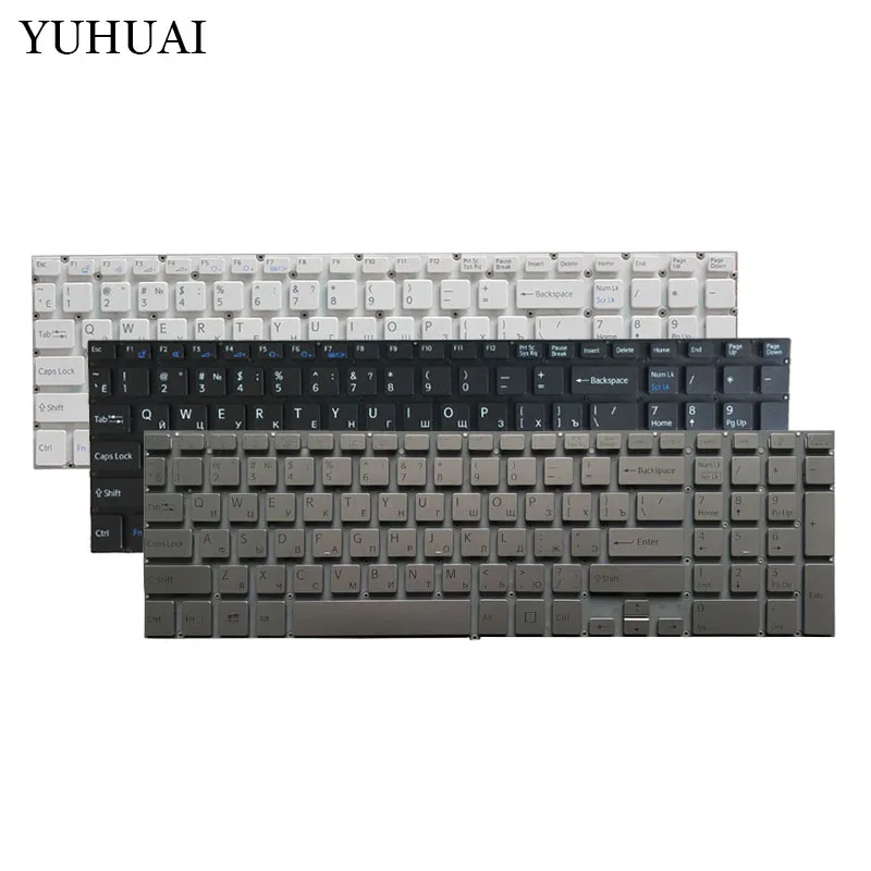 Новая русская клавиатура для ноутбука Sony VAIO SVF152A29M 149239831 белый/черный/серебристый
