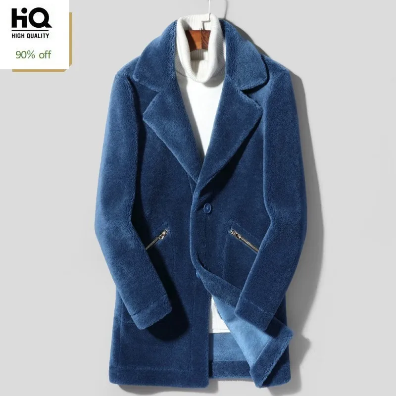 

Brand New Mens Winter Shearling Real Fur Coat Long Slim Fit Reversible Motorcycle Overcoat Slim Fit Luxury Suede Leather Jackets