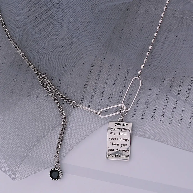 Mewanry 925 Sterling Silver Sweater Necklace for Women Vintage Party Black Zircon Square Brand Jewelry Birthday Gifts Wholesale - Image 3