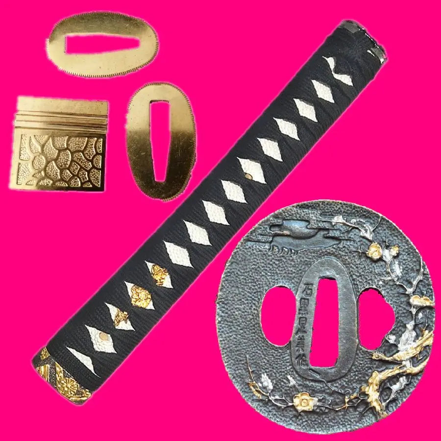 High Quality Set Handle Guard Fittings For Japanese Sword Tachi Katana Wakizashi Tsuba Menuki Fuchi Kashira Habaki Seppa No.154 | Дом и сад