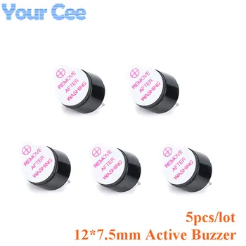 

5pcs 3V/3.3V Electromagnetic Active Buzzer Alarm 12*7.5mm Integrated