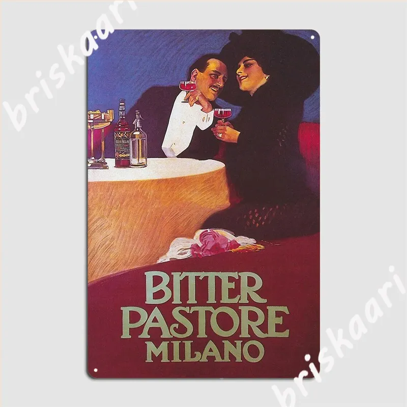 

Винтажный постер с горьким пастором Милан, металлический плакат с табличкой, Настенная роспись, настенная пещера, персонализированный жестяной плакат