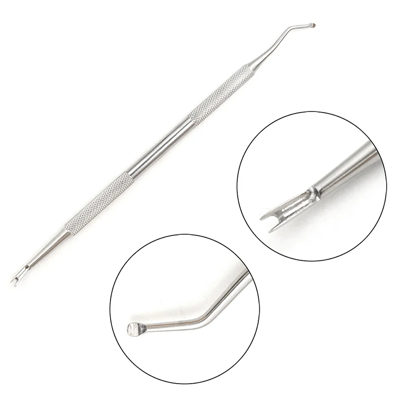 1PCS 15.5cm Foot Cleaning Care Ingrown Hook Stainless Steel Bunion Corrector Dual End Nail Toenails Lifter Pedicure Tool