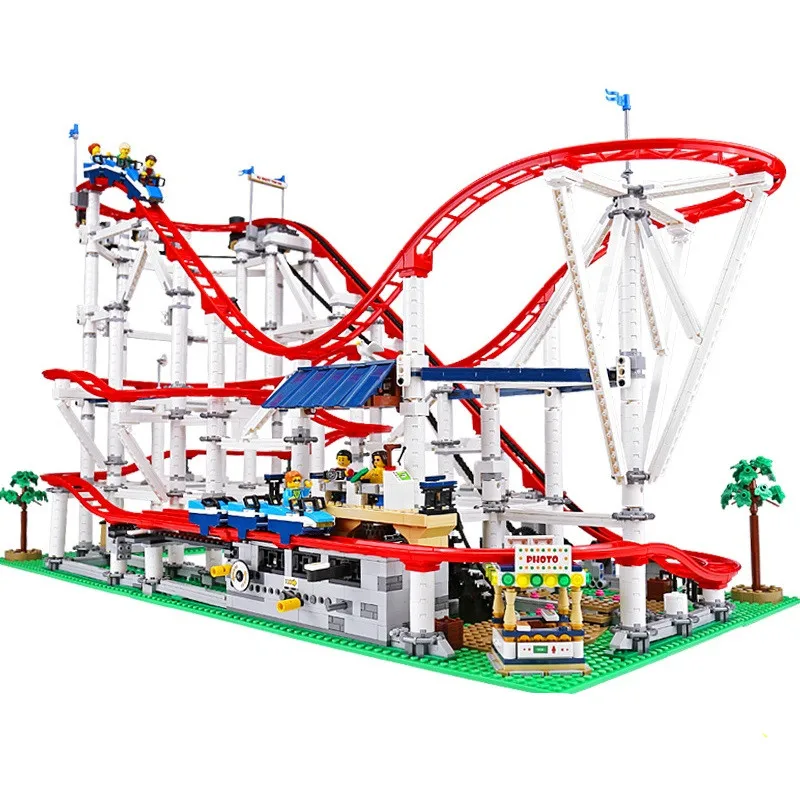 

In stock Creator Expert Roller Coaster Technic Set Buidling Blocks Bricks Compatible Legoinglys 10261 15039 Birthday Gift Toy