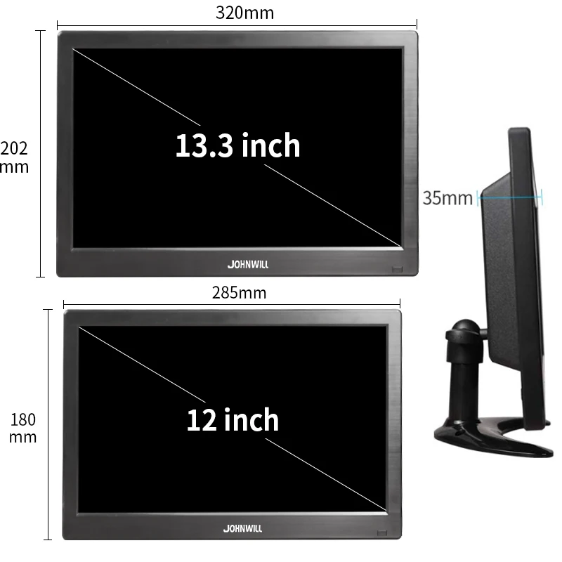 Monitor para Jogos Portátil de 12 dc para pc Monitor Pequeno Polegadas 1080p Hdmi Vga Usb Bnc av 12v Raspberry pi pc Ips 4 High Quality Computador e Escritório