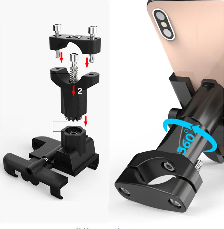Мотоцикл Руль Мобильный телефон кронштейн с usb зарядное устройство алюминиевый сплав 12-24V многофункциональный навигационный кронштейн