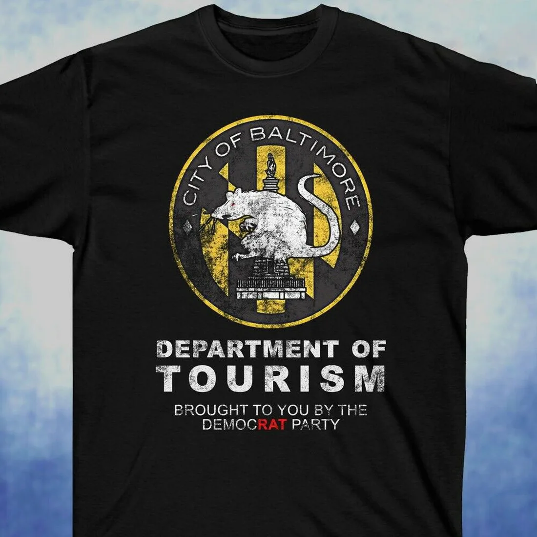 City Of Baltimore Department Tourism Democratic Party Tops Tee T Shirt T-Shirt Cotton Short Sleeve |