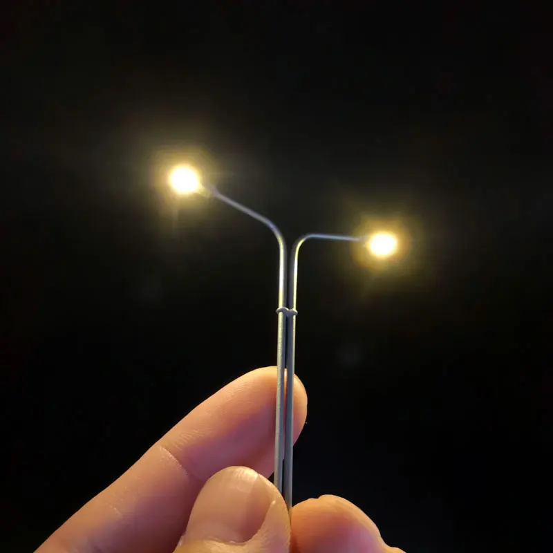 TT light-12v mains 3 шт. светодиодный 1: 87 HO 1:150 N Масштаб Модель поезда миниатюрный уличный светильник Трак открытый песок стол сцены аксессуары - Цвет: TT light-12v mains