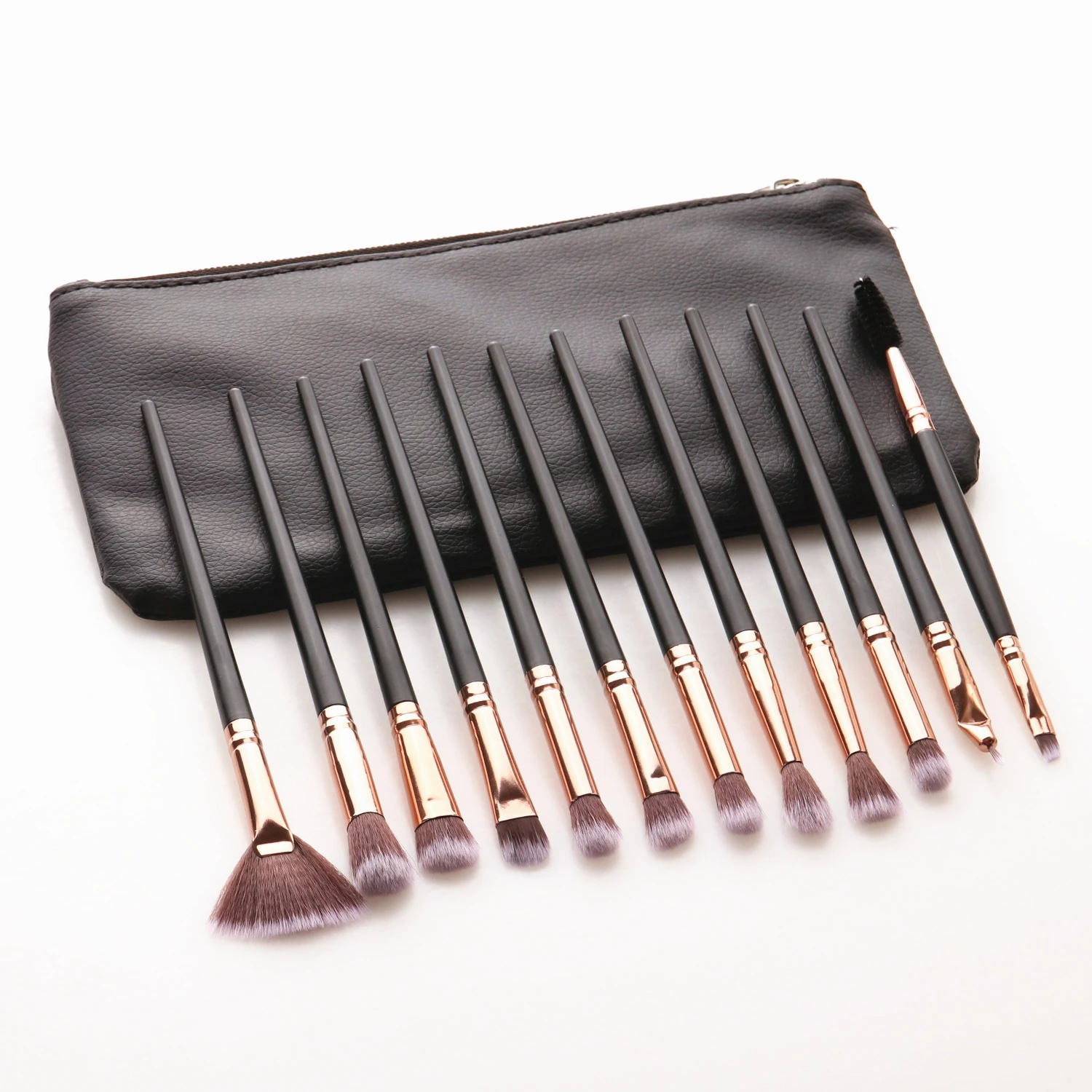 10pcs-81 with bag 15/12/5/3 шт. набор кистей для макияжа кисть для растушевки Теней Косметики пудра карандаш для век Кисточка для Бровей Ресниц Красота макияж кисти набор инструментов - Handle Color: 10pcs-81 with bag