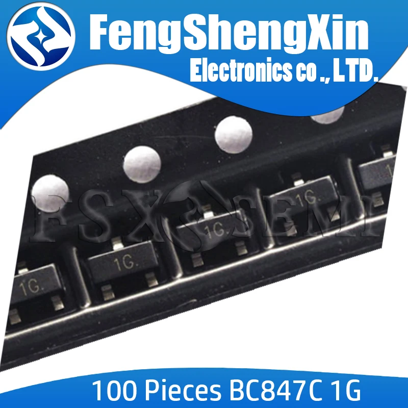 100 шт./лот BC847C SOT23 BC847 847C SOT SMD SOT-23 Транзистор 1G | Электронные компоненты и