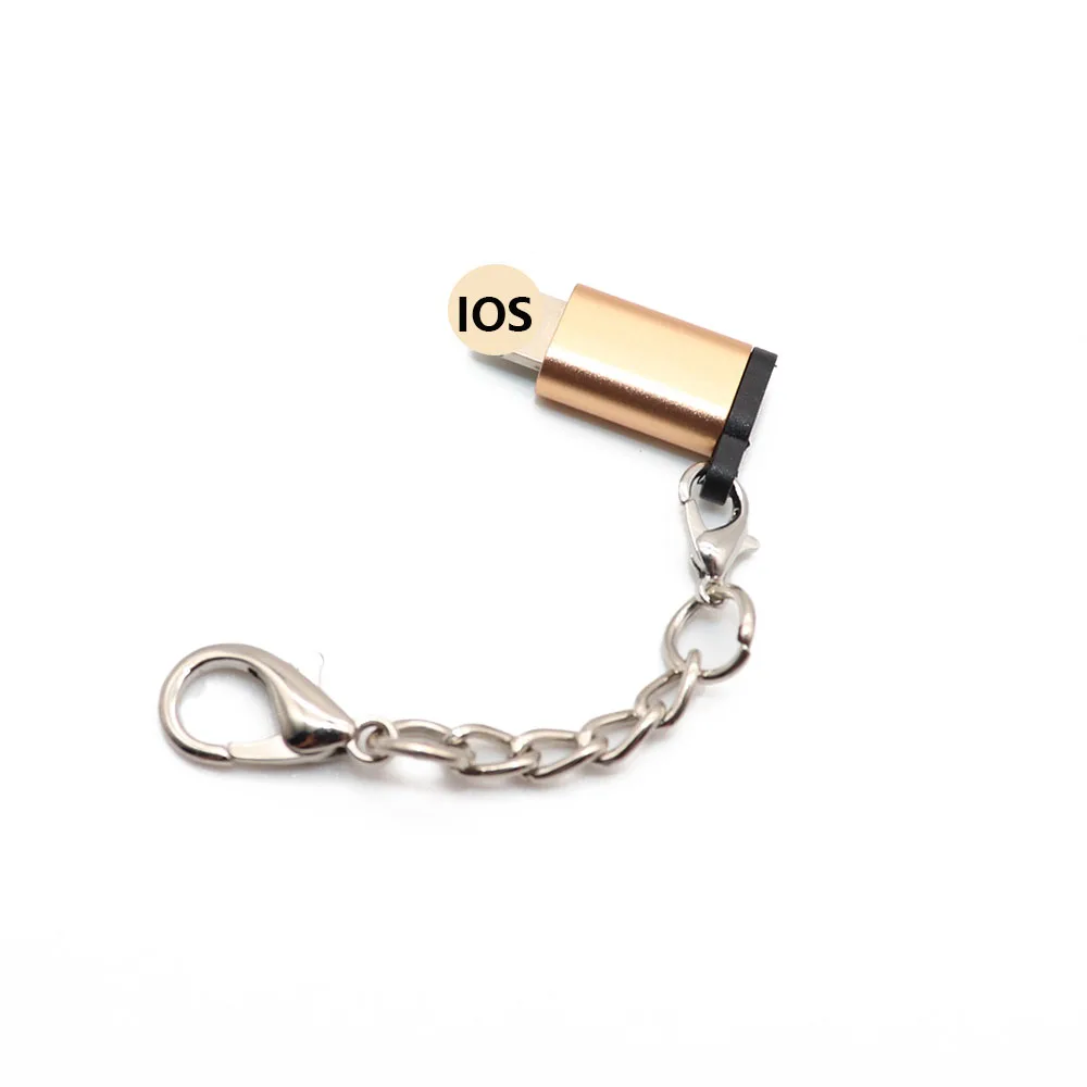A Micro USB для освещения OTG адаптер для iphone X 6S 7 8 Plus синхронизация данных Зарядка конвертер брелок для ipad миниадаптеры - Цвет: A