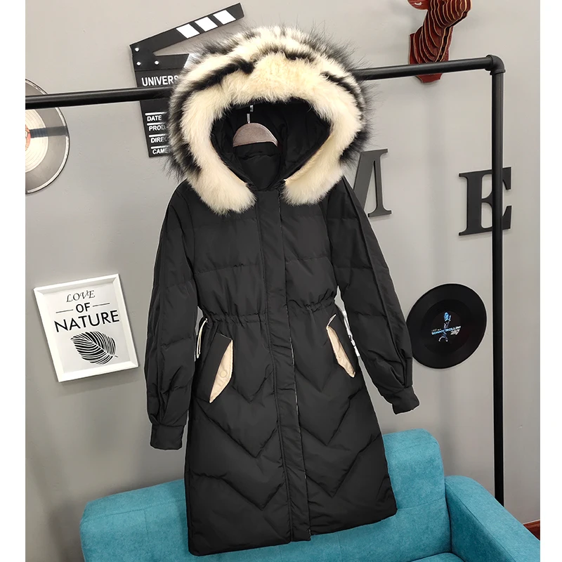 

Fur Collar Winter Coat Female Jacket Women Clothes 2020 Korean Women's Down Jacket White Duck Down Tops Vintage Parka ZT3972
