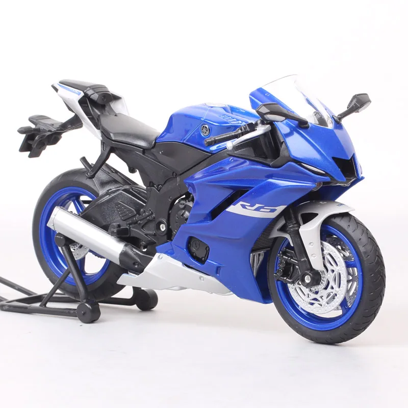 1:12 Scale Welly 2020 Yamaha YZF-R6 R6 Motorcycle Vehicle Racing Motorbike Model Toy Supersport Of Boy Children's Gift Miniature 1 12 scale maisto 2004 hd dyna super glide sport fxdx motorbike diecast model motorcycle toy souvenir gift miniatures collector