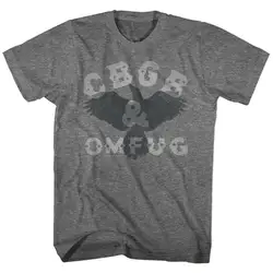 Официальный CBGB OMFUG NYC, винтажная Мужская футболка с изображением ворона, тени, панк рок, хлопок, Homme, плюс размер, футболка