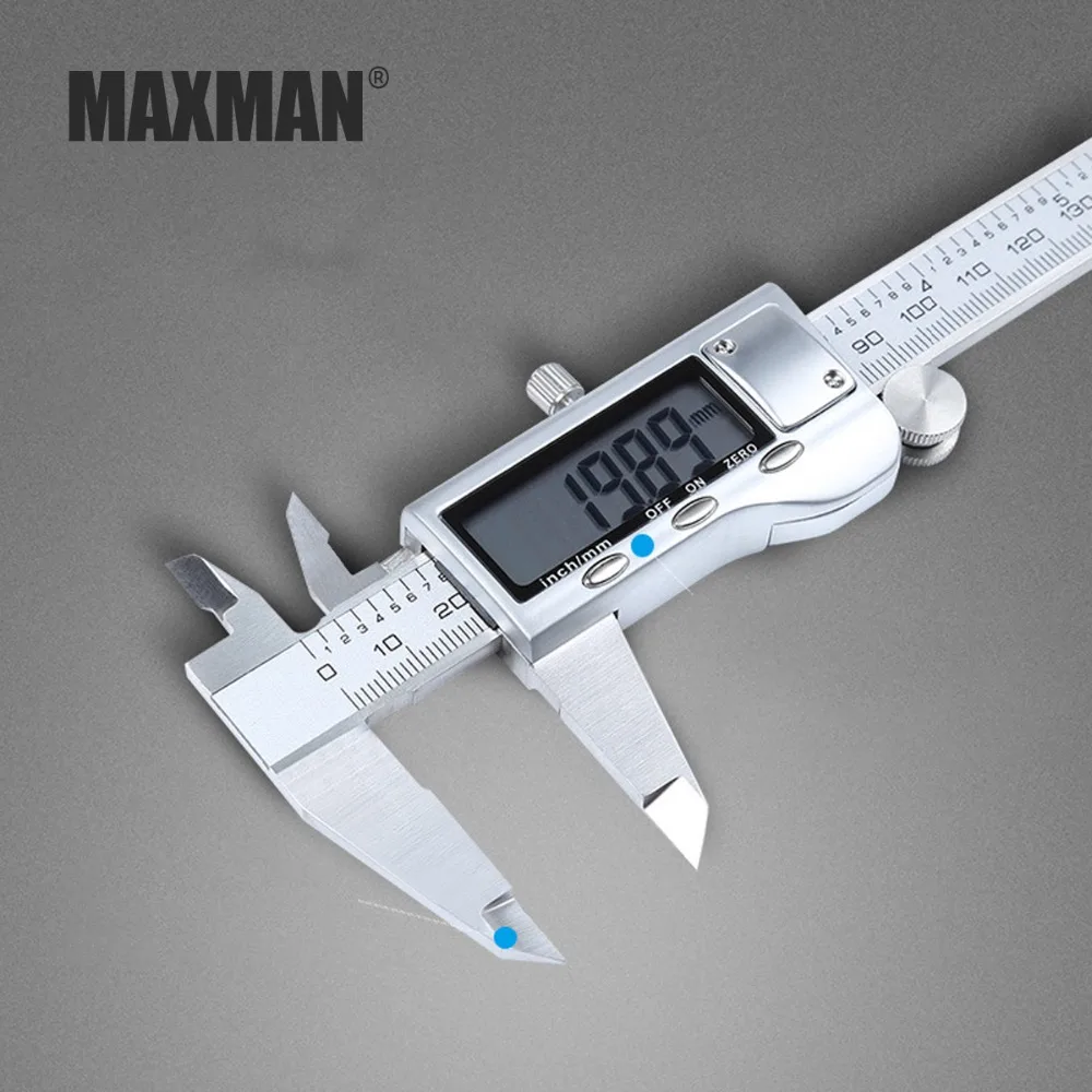 MAXMAN цифровой штангенциркуль 0-300 мм из нержавеющей стали электронный цифровой штангенциркуль 1,5 в метрический Британский сист измерительные инструменты
