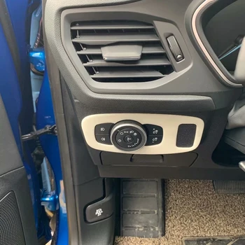 

For Ford Focus 2019 2020 ABS Carbon Fiber Headlight Adjust Switch Cover Trim Car Accessories Car-Styling