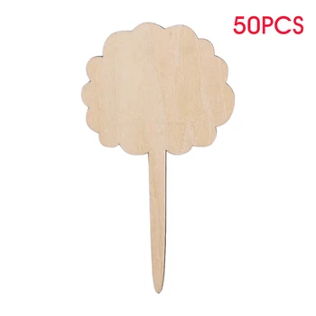 

50pcs Wood Plant Labels Flowers Sign Seedling Tags Reusable Handwritten Ornaments Garden Markers Eco Friendly Nursery Pots