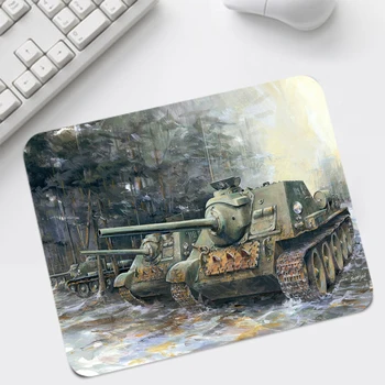 

Tank Printed Mat Small Size Desktop Play Pad 22x18cm S Personality Natural Rubber Desk Mat for World of Tanks Games