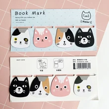 4 шт./компл. Kawaii с принтом с кошкой; магнитные закладки для книг маркер страницы канцелярские принадлежности для школьных канцелярских товаров студенческий приз