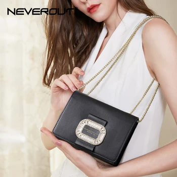 

NEVEROUT New Bags Solid Leather Hot Messenger Bag Ladies Fashion Mini Shoulder Bag Sac a Main Crossbody Purse for Girls 5 Color