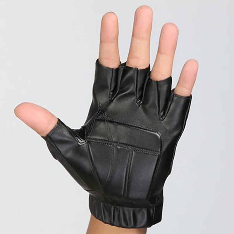 H охотничьи мужские черные тактические перчатки из искусственной кожи, армейские военные спортивные перчатки для тренажерного зала, фитнеса, велоспорта, черные перчатки с полупальцами для вождения