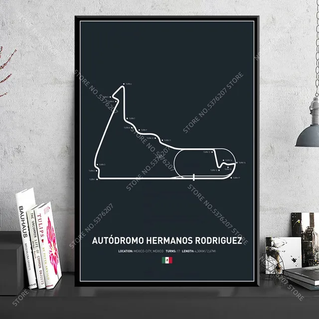 G656 Art Decor Race Circuit Park Zandvoort Circuit Track Layout Wall Art Canvas Painting Silk Poster 4