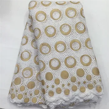 

New coming African cotton lace apparel material fashion dry lace fabric for lady PCZ5(5yards/lot)multi color