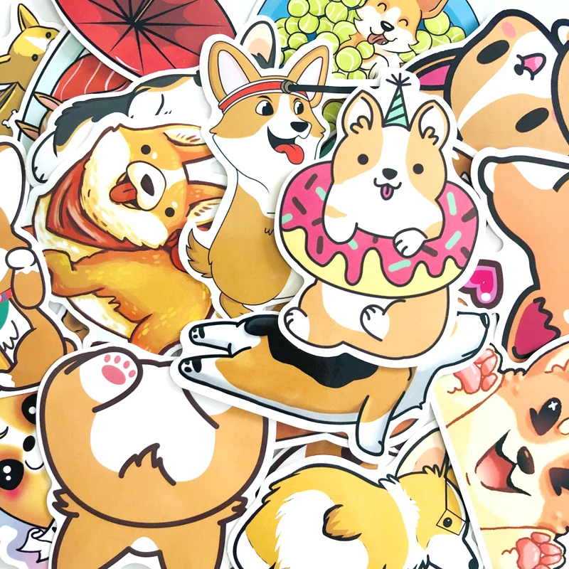 25 шт. Kawaii Welsh Corgi Pembroke стикер s милые животные собака для автомобиля чемодан крутой