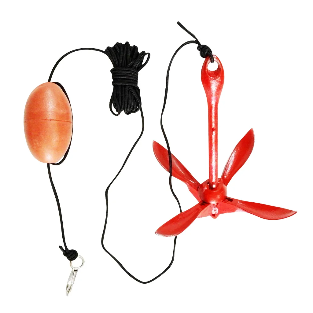 1.5KG Folding Grapnel Kayak Anchor Kit- Universal Canoe Dinghy Jet Ski Anchor System& Buoy, Line, Bag